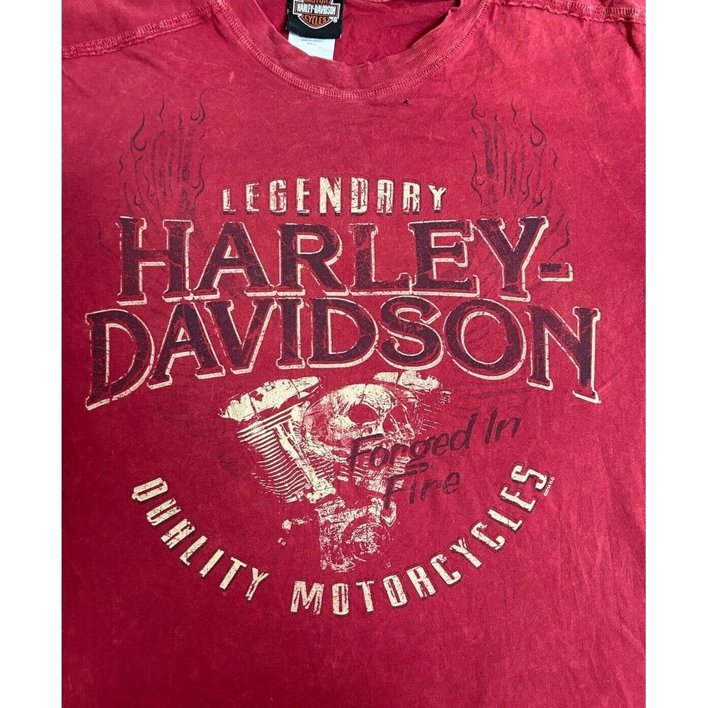 HARLEY DAVIDSON GENUINE MENS MEDIUM‎ T SHIRT CHATTANOOGA, TN RED